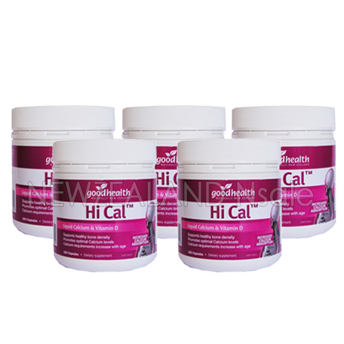 굿헬스 하이칼(칼슘+비타민D) 150캡슐 흡수가 좋은 액상칼슘 5통