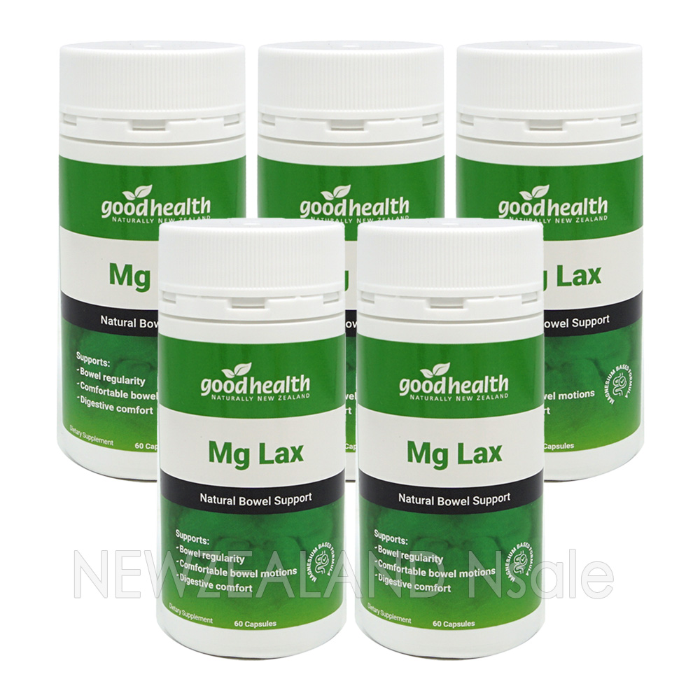 굿헬스 Mg Lax 60캡슐 배변활동 5통