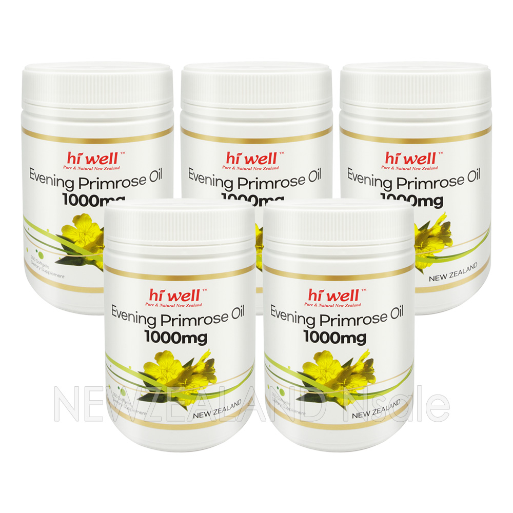 [20% 할인행사] 하이웰 달맞이꽃 종자유 1000mg 300캡슐 5통