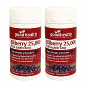 굿헬스 빌베리 25,000mg + 루테인 6mg 60캡슐 2통