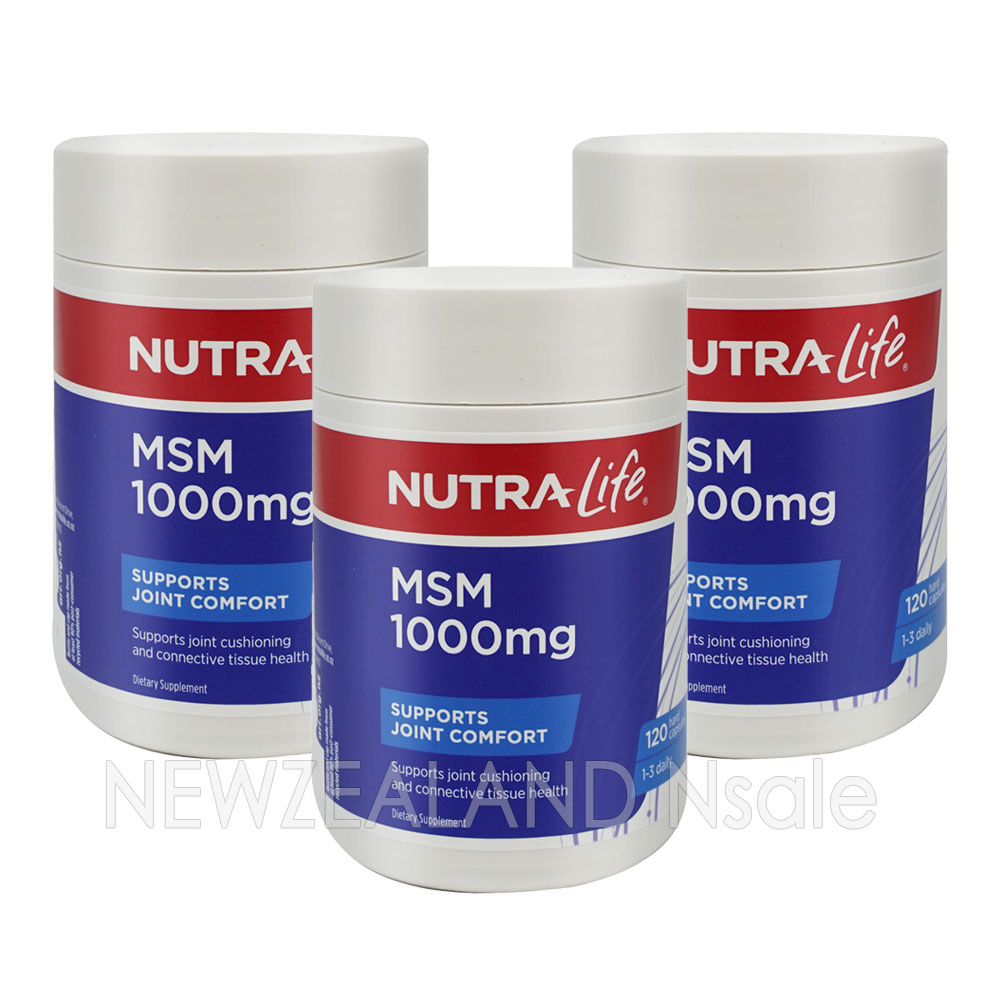 뉴트라라이프 식이유황 MSM 1000mg 120캡슐 3통