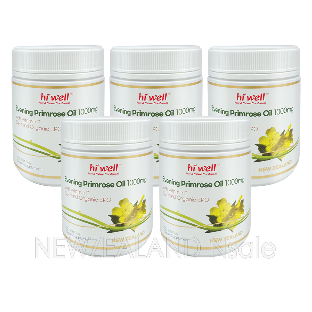 하이웰 유기농 달맞이꽃종자유 (1000mg 200캡슐) 5통