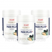 [20% 할인행사] 하이웰 프리미엄 초록입홍합 7500mg 플러스 MSM 300베지캡슐 3통