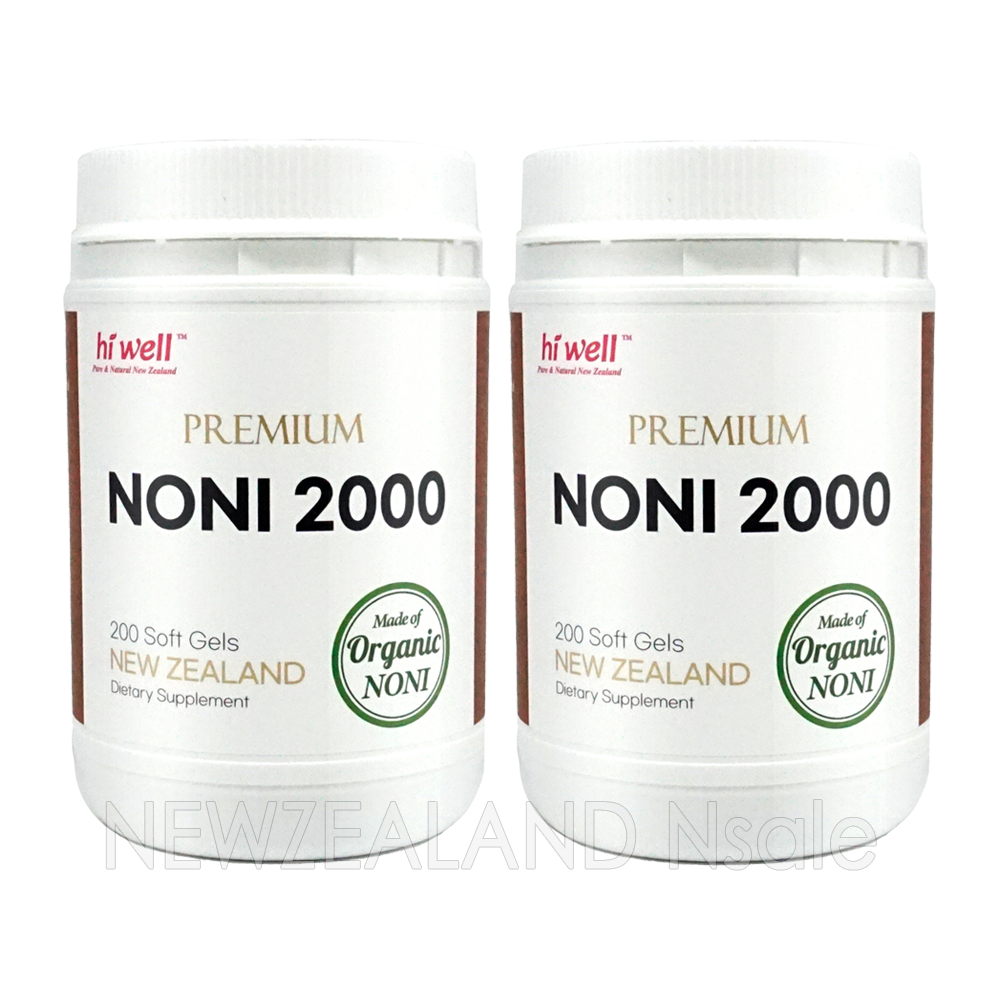 [20% 할인행사] 하이웰 프리미엄 유기농 노니캡슐 2000mg 200캡슐 2통