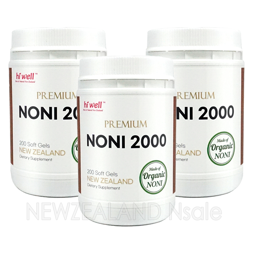 하이웰 프리미엄 유기농 노니캡슐 2000mg 200캡슐 3통