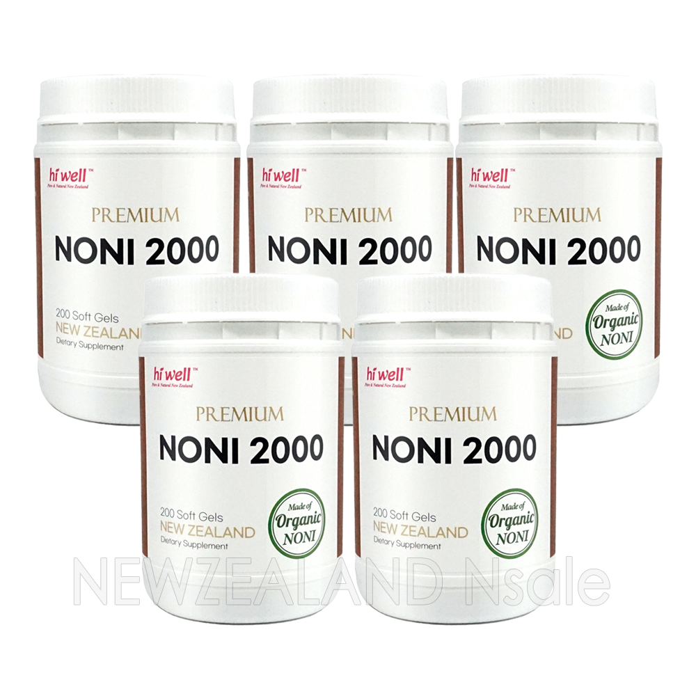 하이웰 프리미엄 유기농 노니캡슐 2000mg 200캡슐 5통