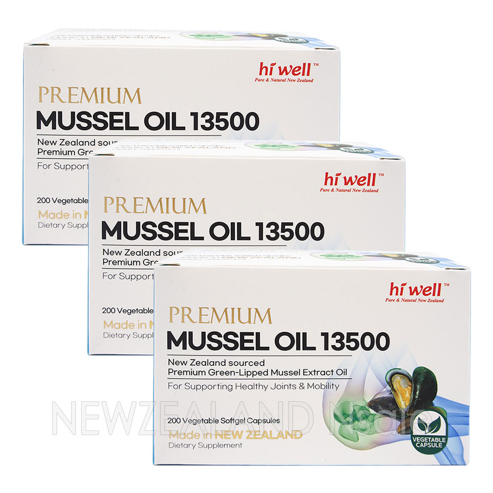 [20% 할인행사] 하이웰 프리미엄 초록입홍합 오일 13500mg 200캡슐 3박스