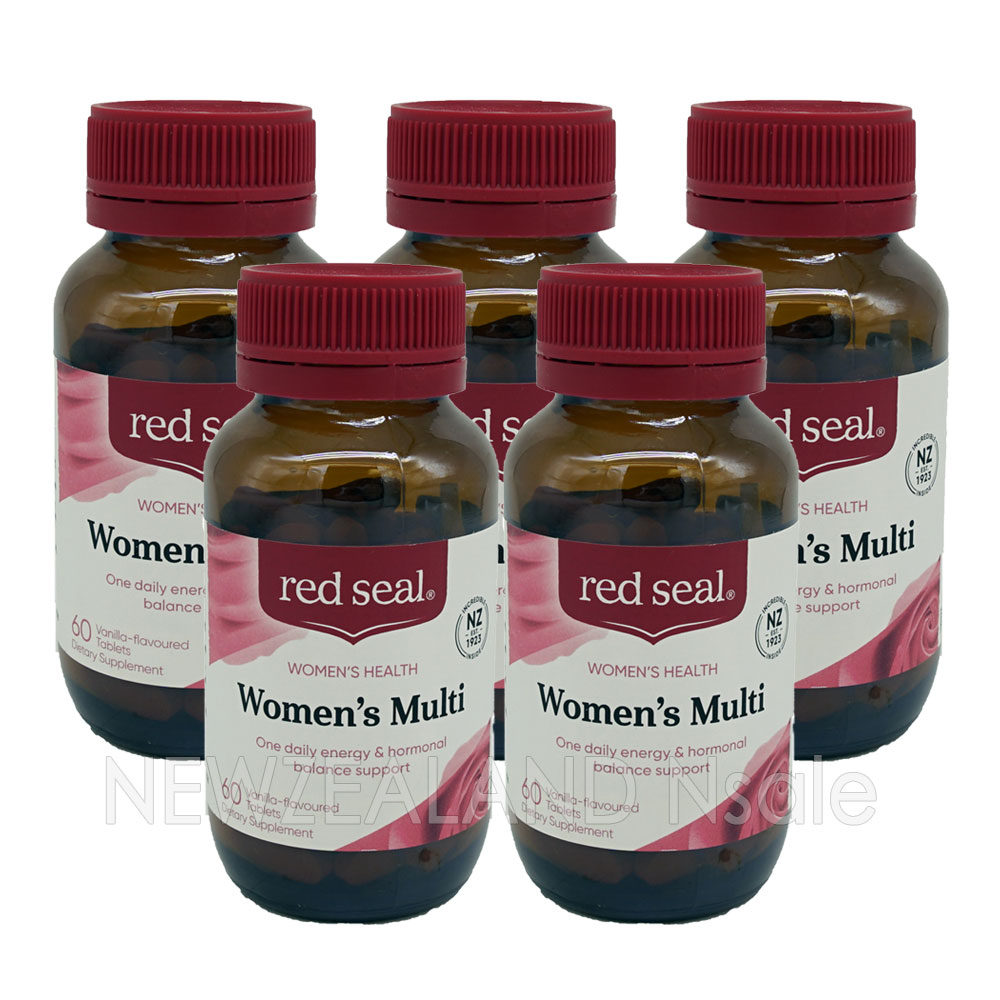 (오더베이스) 레드씰 여성 멀티비타민 원어데이 60정 5통 *