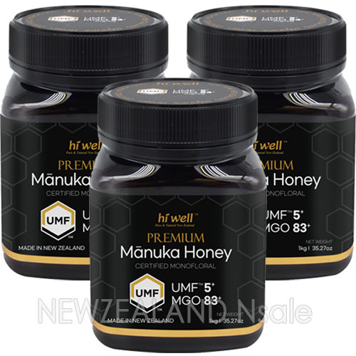 [20% 할인행사] 하이웰 프리미엄 마누카꿀 UMF5+ 1kg 3통