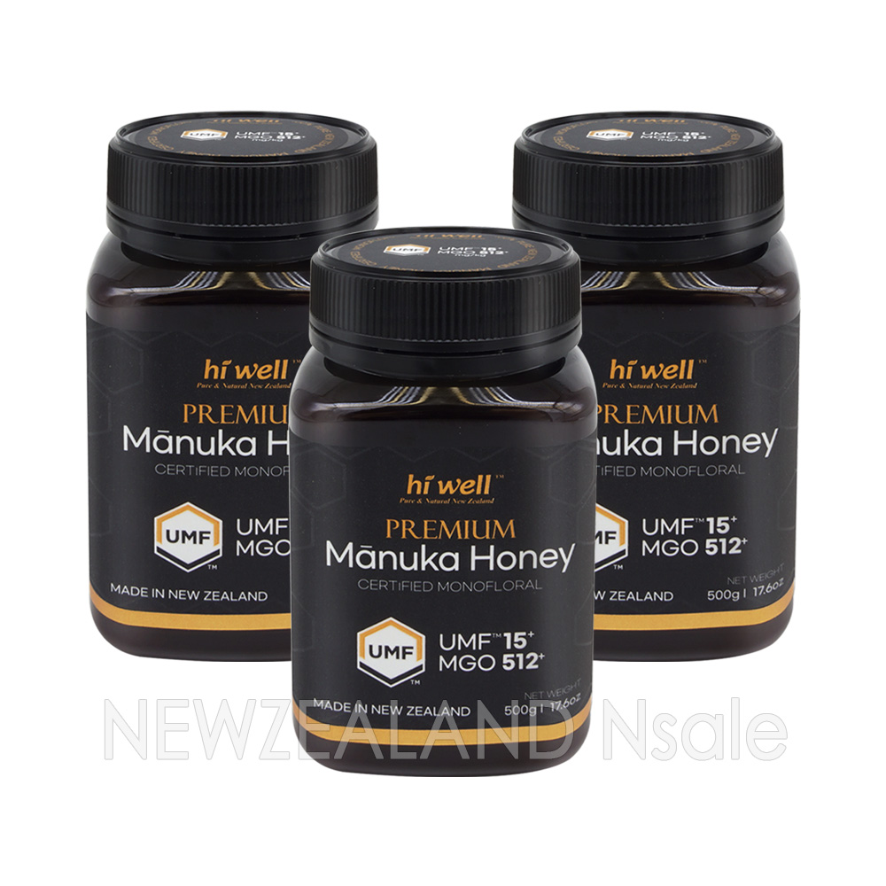 [20% 할인행사] 하이웰 프리미엄 마누카꿀 UMF15+ 500g 3통