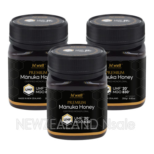 [20% 할인행사] 하이웰 프리미엄 마누카꿀 UMF20+ 250g 3통