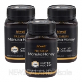 [20% 할인행사] 하이웰 프리미엄 마누카꿀 UMF20+ 500g 3통