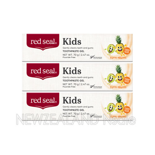 레드씰 키즈 투티프루티 치약 70g 3개
