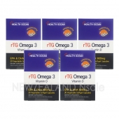헬스오션 rTG 원어데이 오메가3 900mg 비타민D 30캡슐 5통